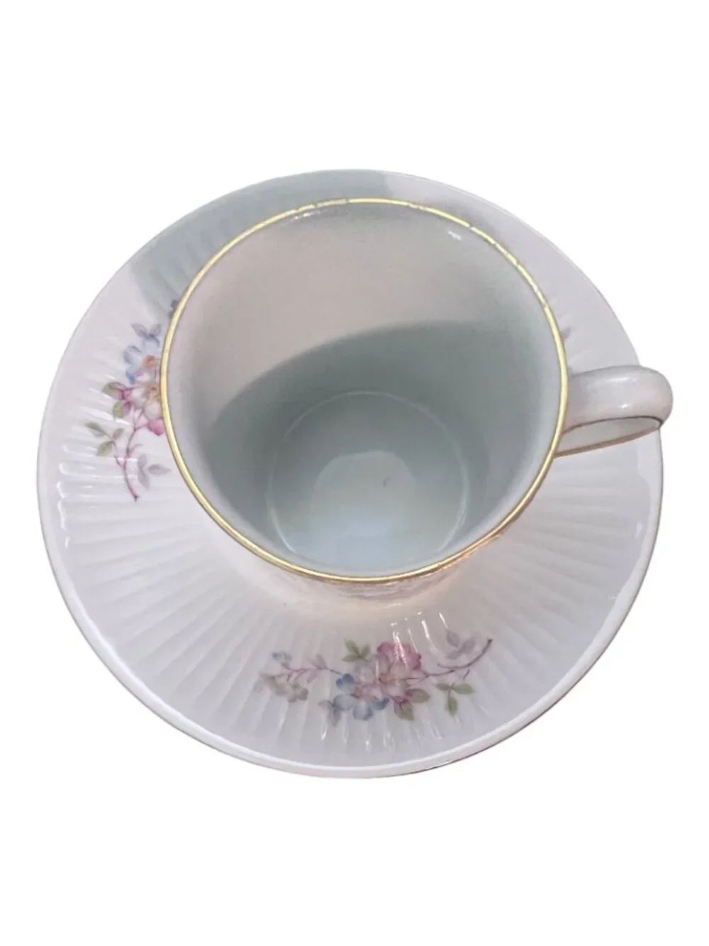 Vintage Verbano Fine China Japan Tea Cup Saucer Creamer Covered Sugar Bowl Flora